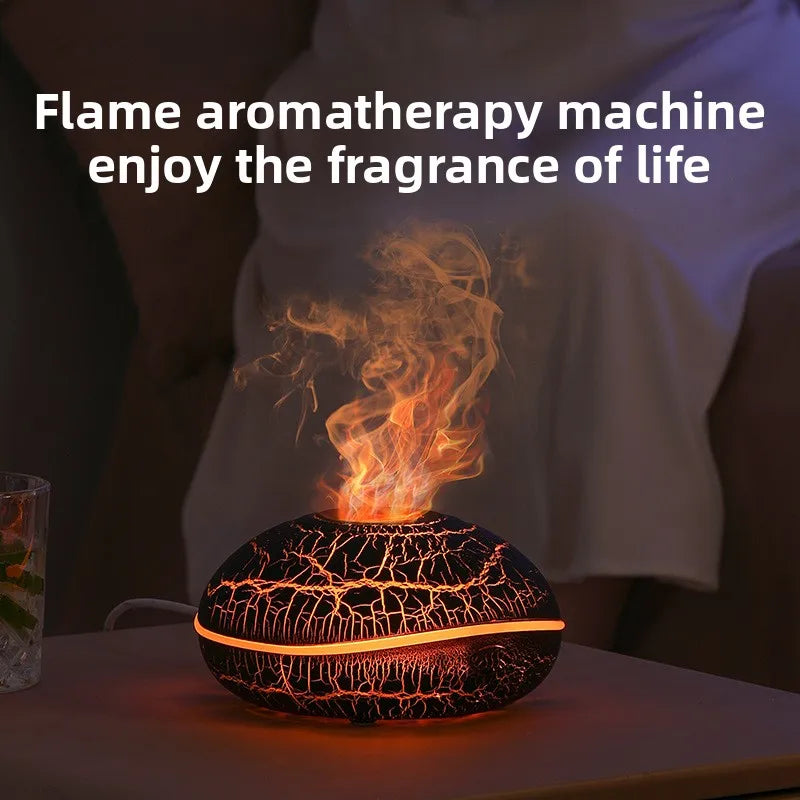 موزع عطر مكتبي صغير بكمية ضباب كثيفة، مرطب هواء بلهب، موزع عطر منزلي حديث.