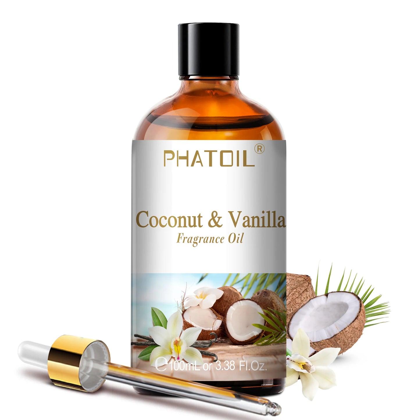 زيت عطري عطري للعلاج بالروائح بسعة 100 مل، بروائح جوز الهند والفانيليا، الفراولة، الكرز، و الليمون، متوفر بـ 1 / 2 / 3 قطع، مخصص