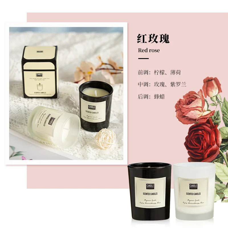 شمعة معطرة بنباتات عطرية.