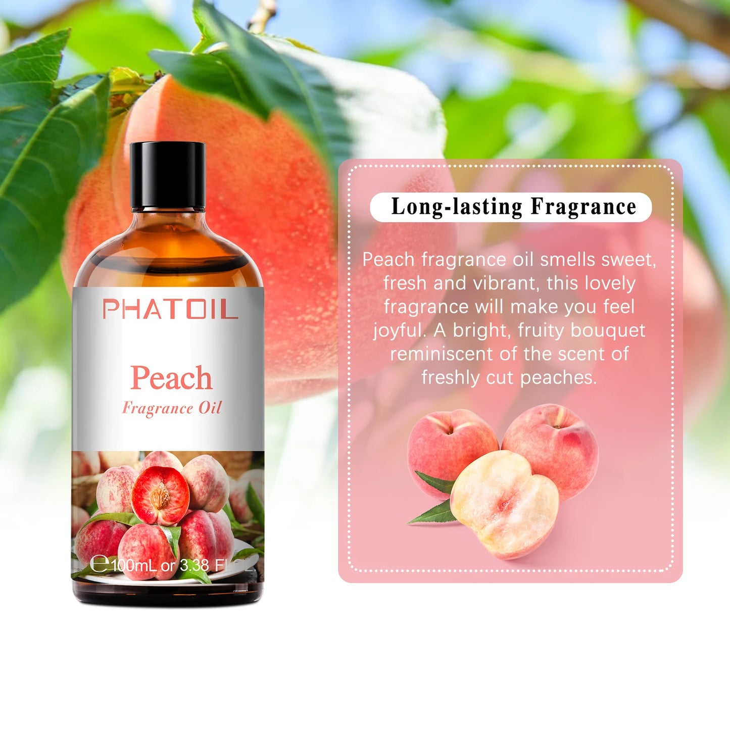 زيت عطري عطري للعلاج بالروائح بسعة 100 مل، بروائح جوز الهند والفانيليا، الفراولة، الكرز، و الليمون، متوفر بـ 1 / 2 / 3 قطع، مخصص