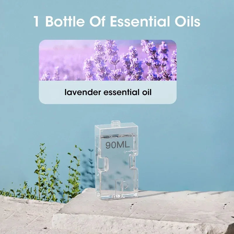 آلة علاج عطري لاسلكية معلّقة، معطر هواء ومنقّي مزودة بـإضاءة ليلية، موزع عطور بالزيت، ومزيل روائح لغرفة المعيشة ودورات الم