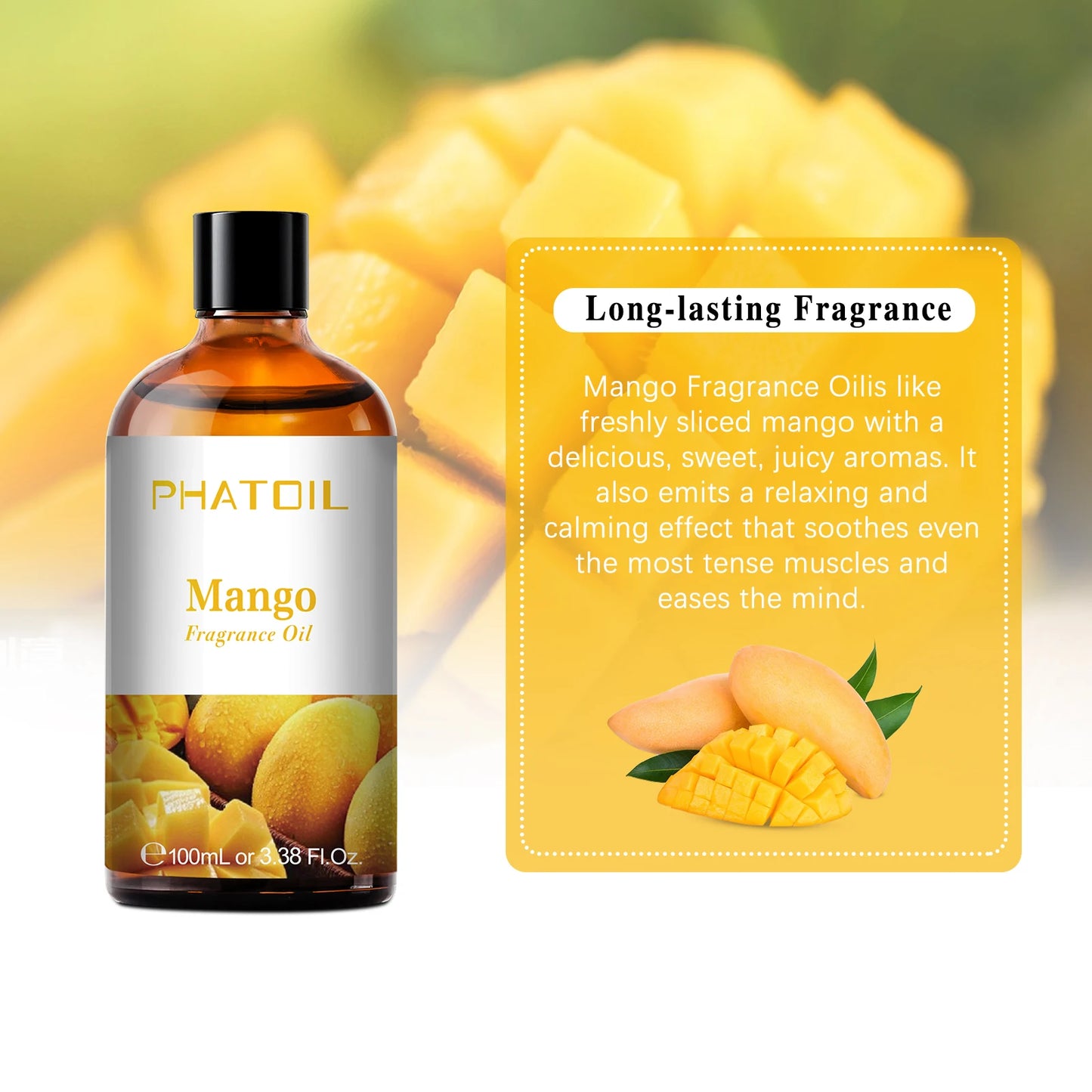 زيت عطري عطري للعلاج بالروائح بسعة 100 مل، بروائح جوز الهند والفانيليا، الفراولة، الكرز، و الليمون، متوفر بـ 1 / 2 / 3 قطع، مخصص