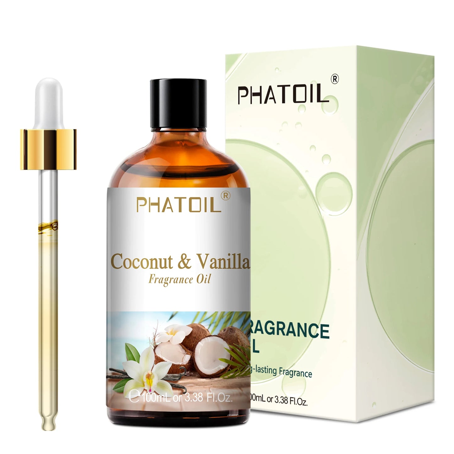 زيت عطري عطري للعلاج بالروائح بسعة 100 مل، بروائح جوز الهند والفانيليا، الفراولة، الكرز، و الليمون، متوفر بـ 1 / 2 / 3 قطع، مخصص