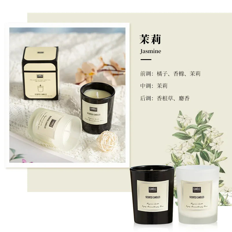شمعة معطرة بنباتات عطرية.