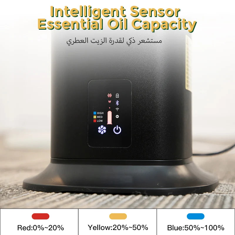 عطر جو منزلي من ناماستي، موزع روائح عطرية بالزيوت الأساسية بسعة 800 مل، لخلق أجواء فندقية عطرية، مع تغطية واسعة تصل إلى 3000 مت