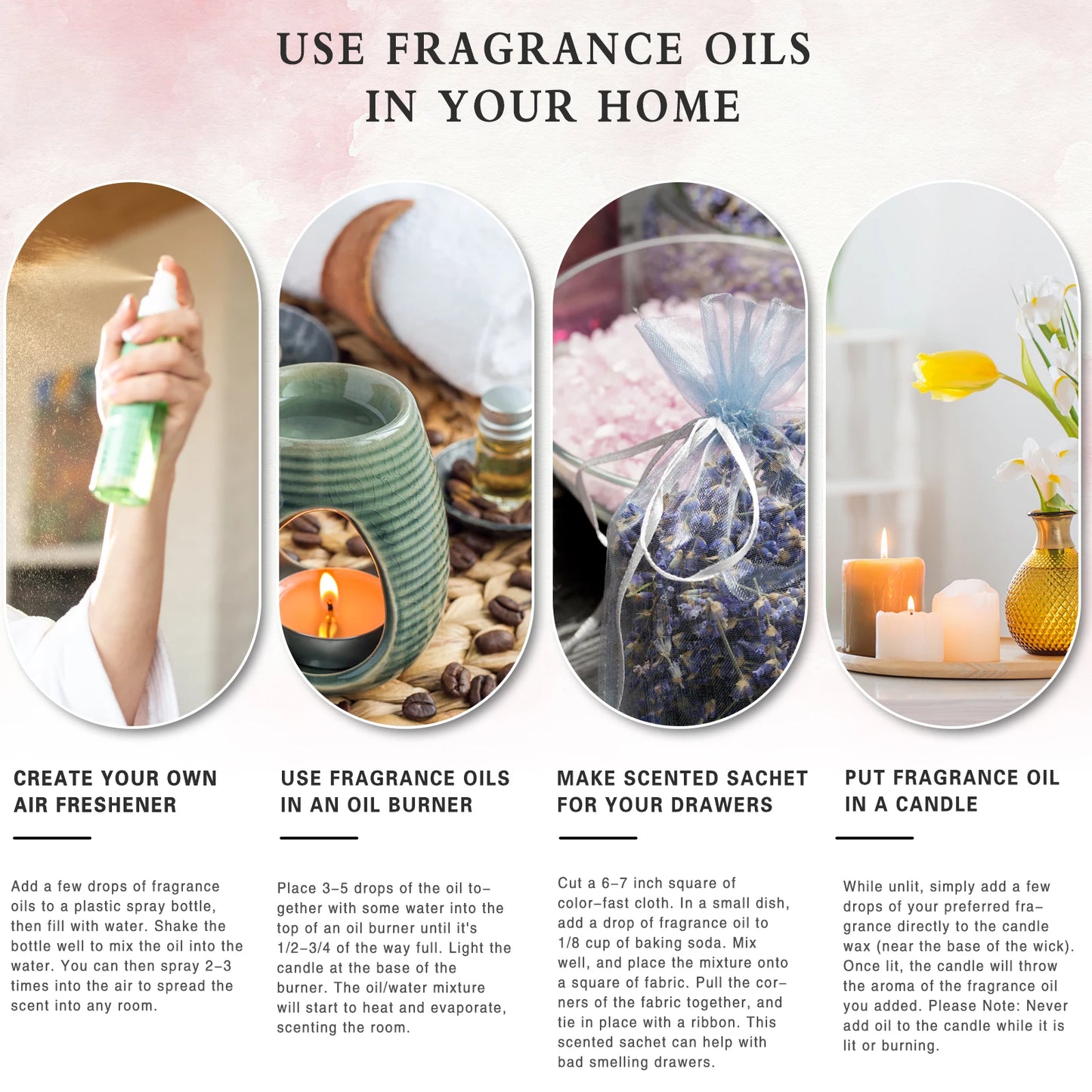 زيت عطري عطري للعلاج بالروائح بسعة 100 مل، بروائح جوز الهند والفانيليا، الفراولة، الكرز، و الليمون، متوفر بـ 1 / 2 / 3 قطع، مخصص