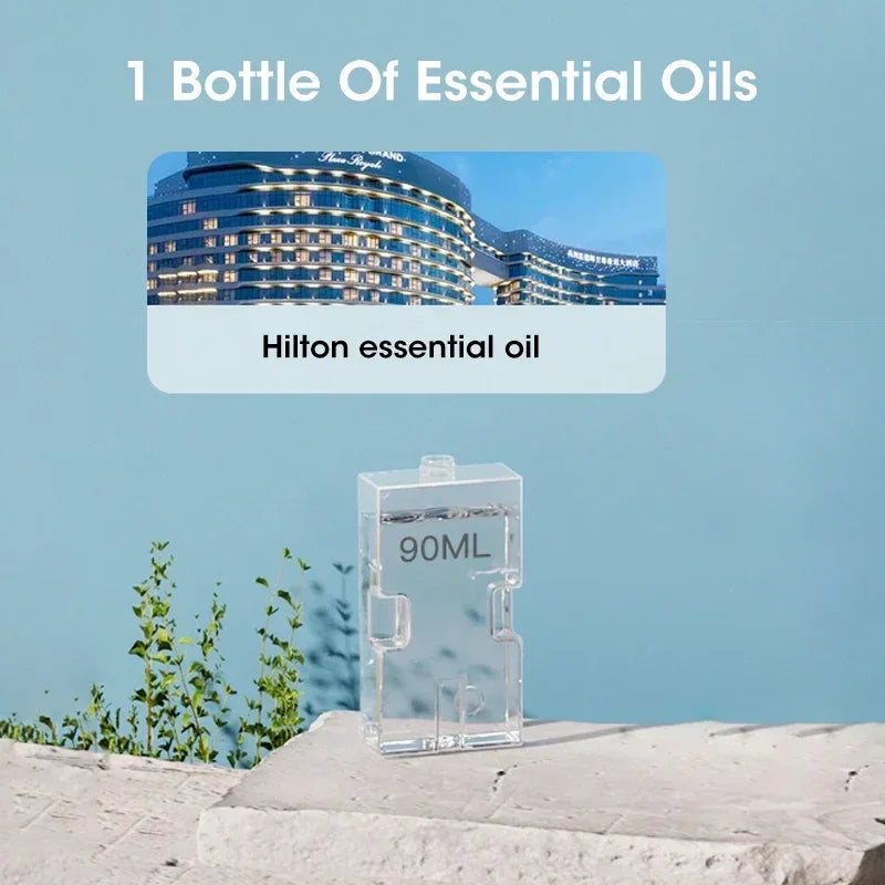 آلة علاج عطري لاسلكية معلّقة، معطر هواء ومنقّي مزودة بـإضاءة ليلية، موزع عطور بالزيت، ومزيل روائح لغرفة المعيشة ودورات الم