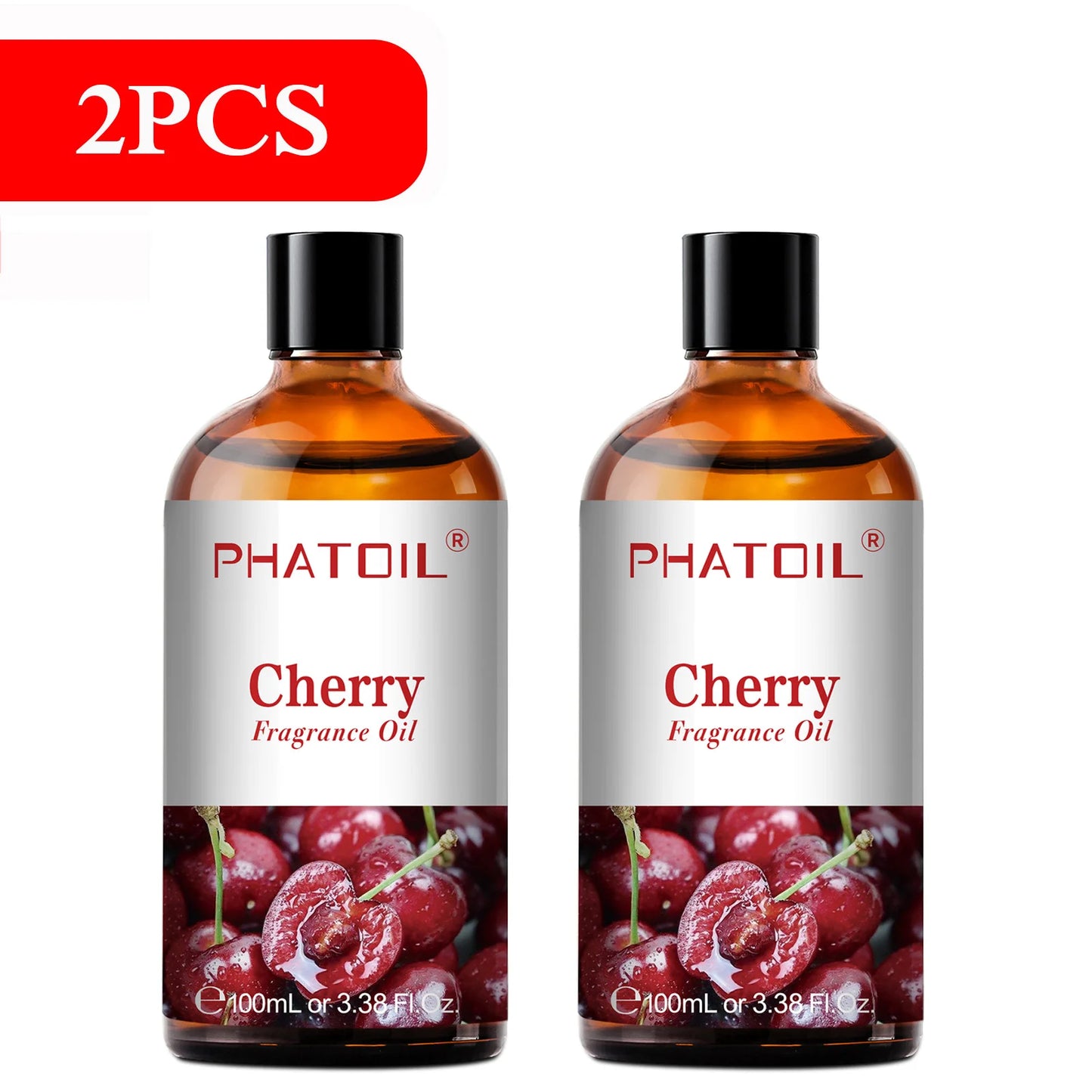 زيت عطري عطري للعلاج بالروائح بسعة 100 مل، بروائح جوز الهند والفانيليا، الفراولة، الكرز، و الليمون، متوفر بـ 1 / 2 / 3 قطع، مخصص