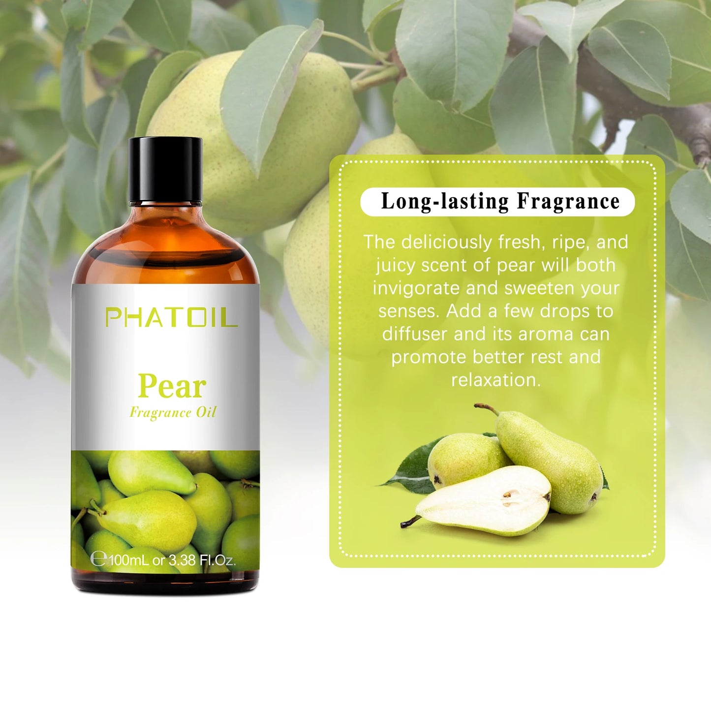 زيت عطري عطري للعلاج بالروائح بسعة 100 مل، بروائح جوز الهند والفانيليا، الفراولة، الكرز، و الليمون، متوفر بـ 1 / 2 / 3 قطع، مخصص