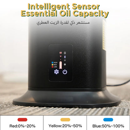 عطر جو منزلي من ناماستي، موزع روائح عطرية بالزيوت الأساسية بسعة 800 مل، لخلق أجواء فندقية عطرية، مع تغطية واسعة تصل إلى 3000 مت