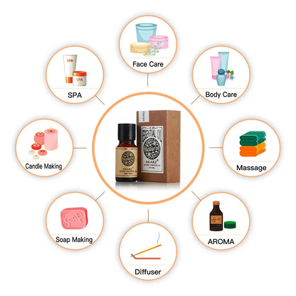 زيت المسك العطري الطبيعي من عكارز، للعلاج بالروائح، يهدئ الأعصاب ويزن المزاج، للعناية بالجسم والوجه.